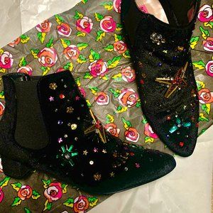BETSEY JOHNSON JAX EMBELLISHED CHELSEA BOOT